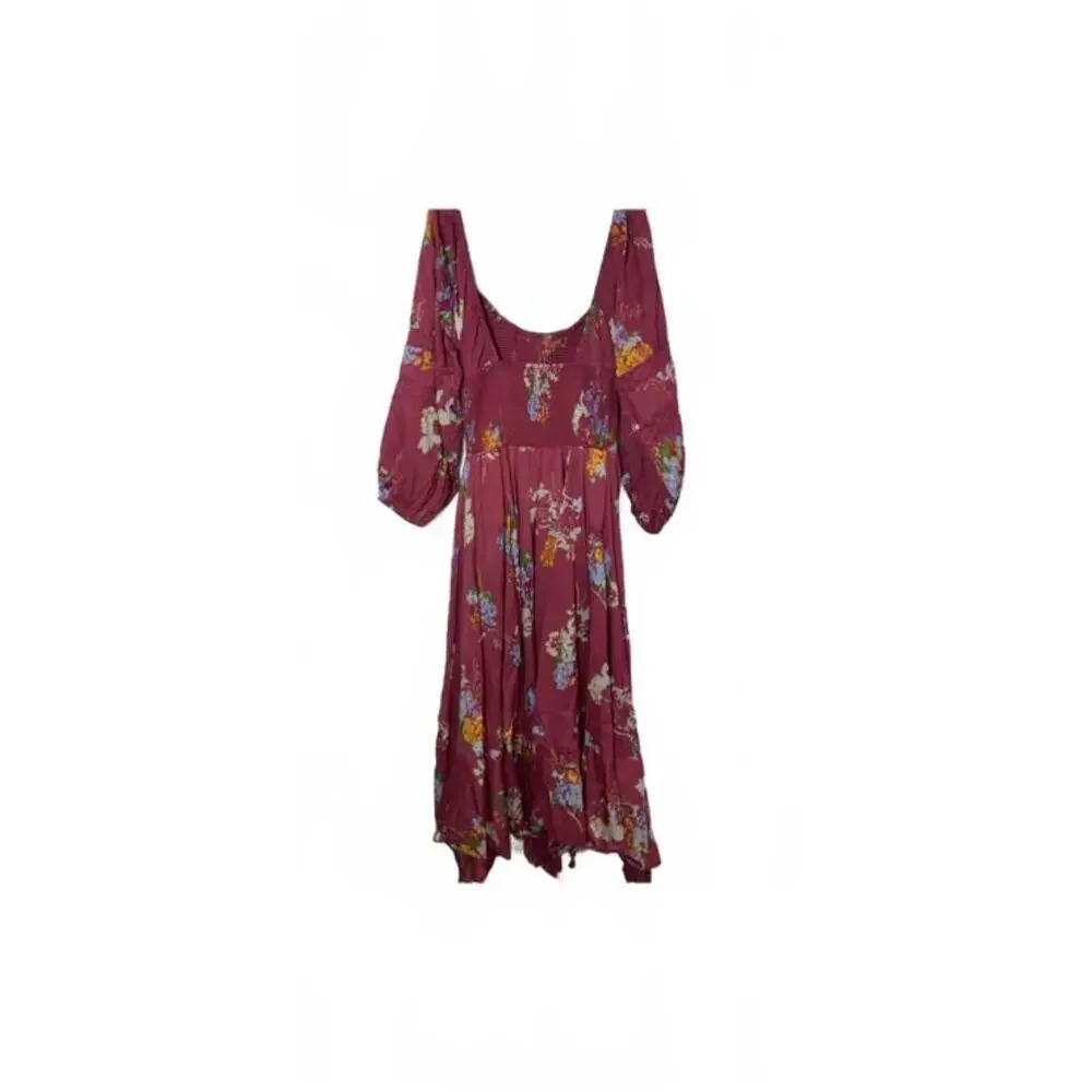 Free People Dress Women's Small Long Sleeve Floral Bohemian Prarie Cottagecore - Picture 3 of 9